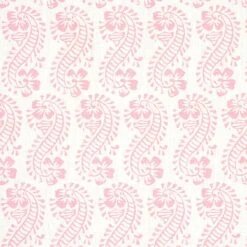 Schumacher Lani Pink Botanical Paisley Fabric