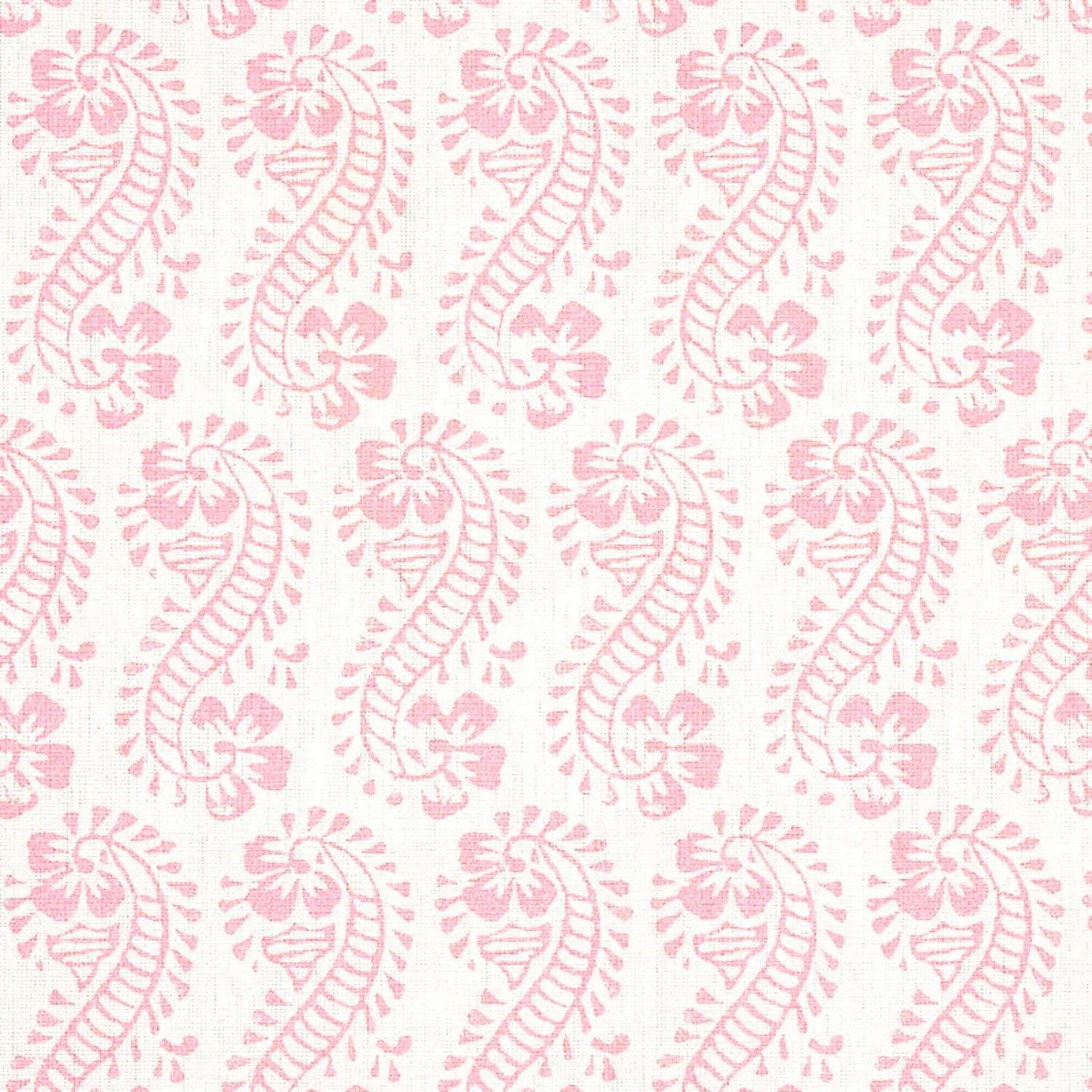 Schumacher Lani Pink Botanical Paisley Fabric 1 Schumacher Lani Pink Botanical Paisley Fabric