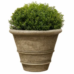 Large Textured Rolled Rim Planter