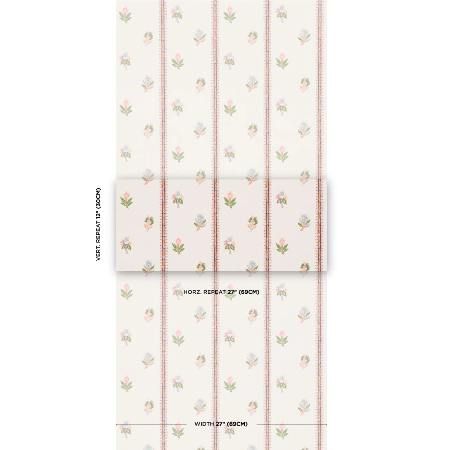 Schumacher Les Fleurs Exotiques In Antique Rose Wallpaper 5 Schumacher Les Fleurs Exotiques In Antique Rose Wallpaper - Image 5