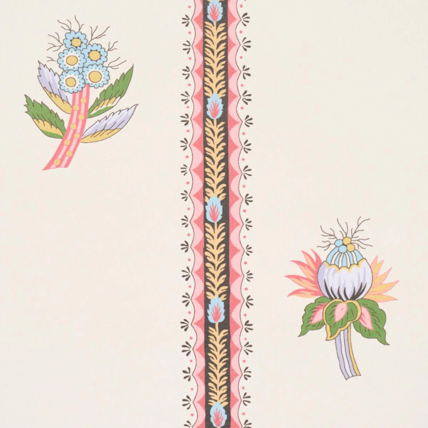 Schumacher Les Fleurs Exotiques In Antique Rose Wallpaper 3 Schumacher Les Fleurs Exotiques In Antique Rose Wallpaper - Image 3