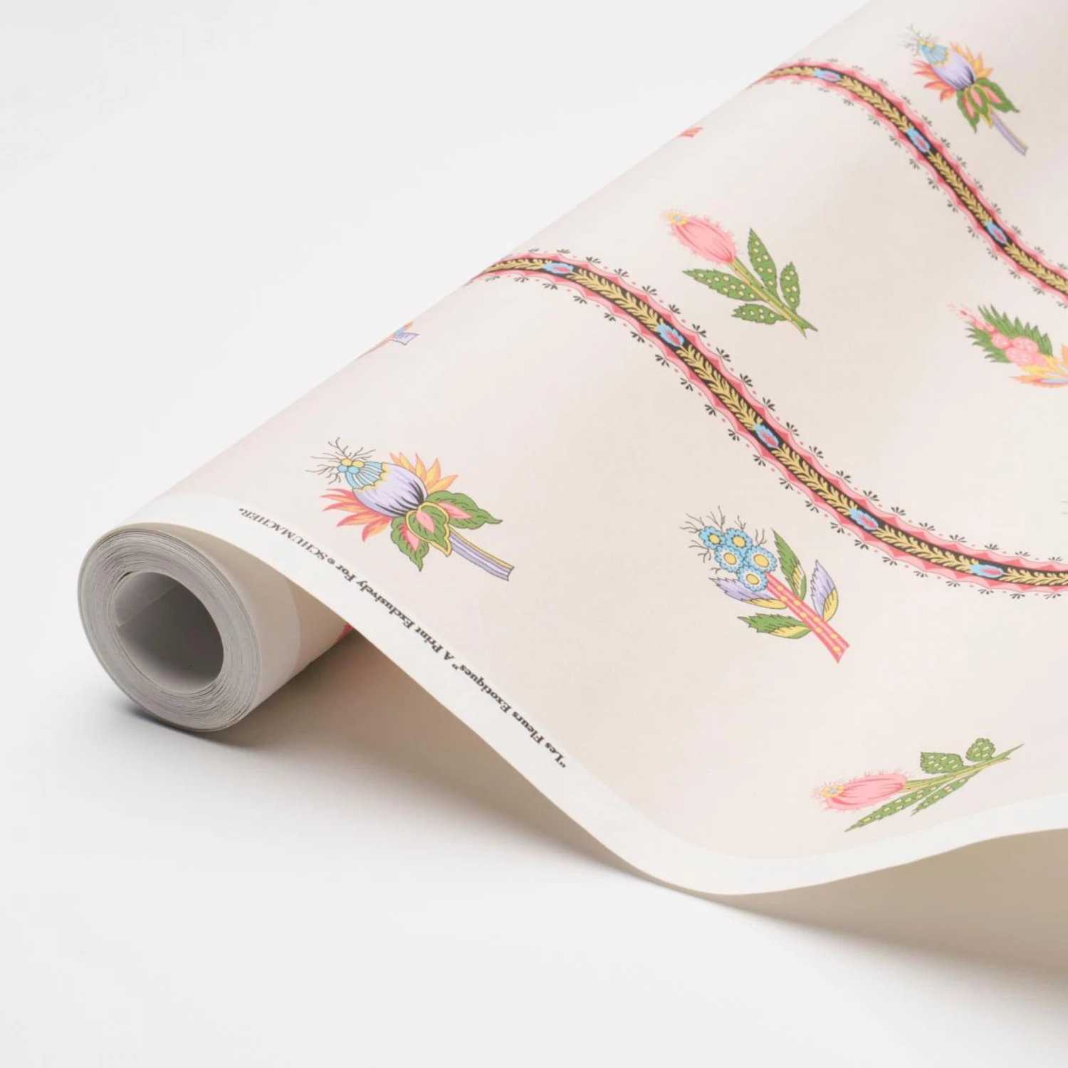 Schumacher Les Fleurs Exotiques In Antique Rose Wallpaper 4 Schumacher Les Fleurs Exotiques In Antique Rose Wallpaper - Image 4