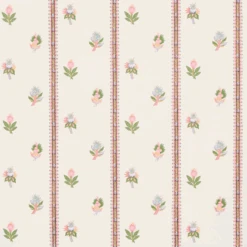 Schumacher Les Fleurs Exotiques In Antique Rose Wallpaper
