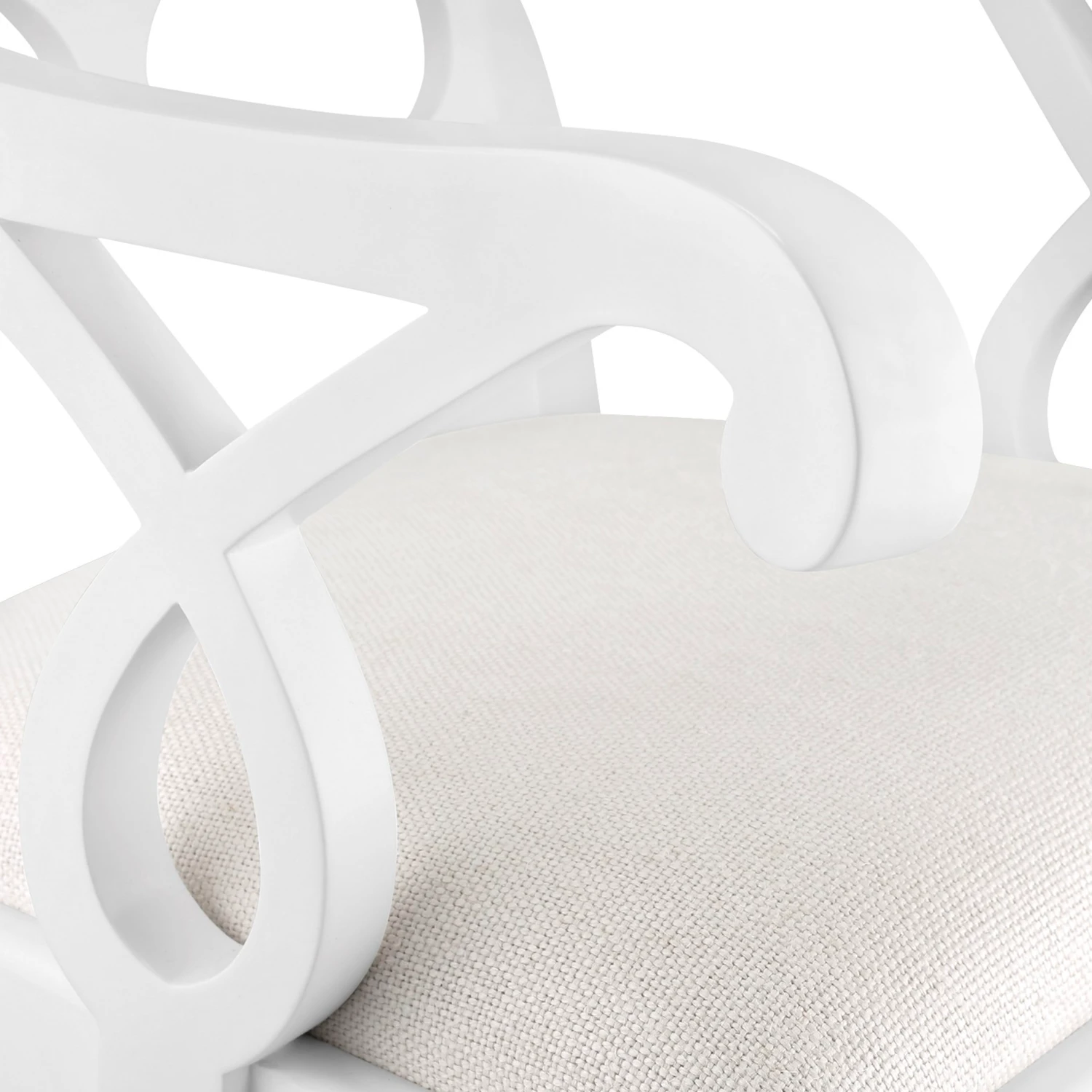 Loop Armchair In Eggshell White 5 Loop Armchair In Eggshell White - Image 5