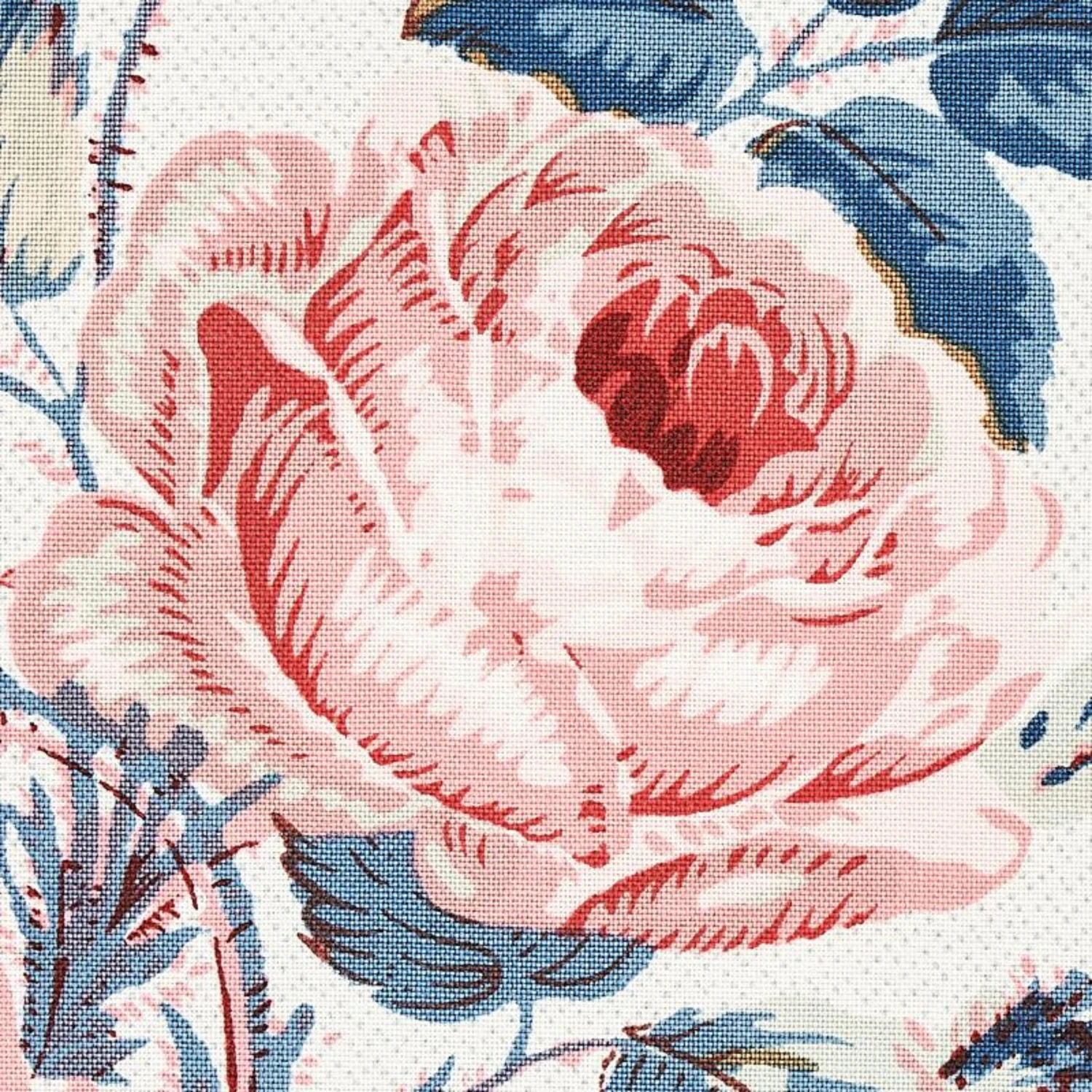 Schumacher Loudon Rose Wallpaper In Rose And Blue 3 Schumacher Loudon Rose Wallpaper In Rose And Blue - Image 3
