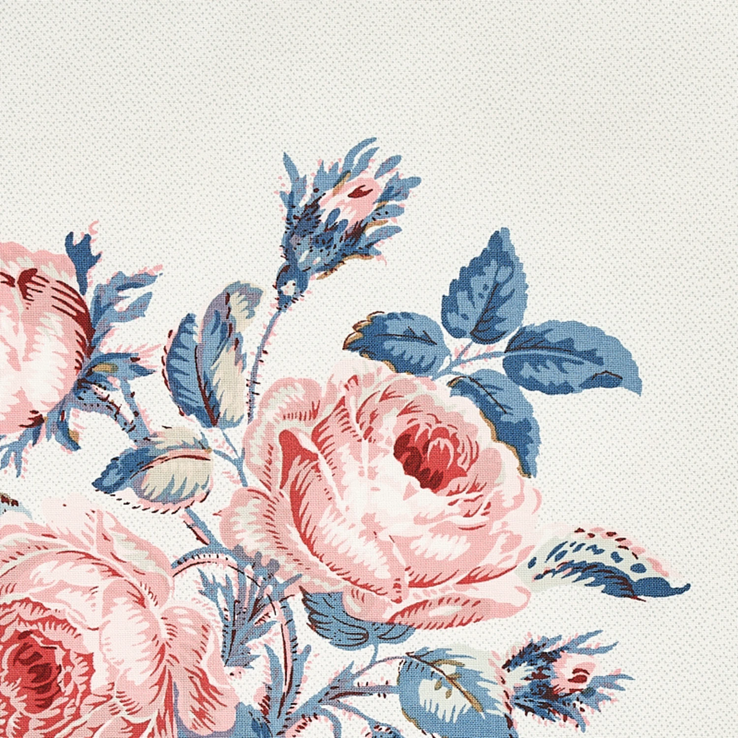 Schumacher Loudon Rose Wallpaper In Rose And Blue 4 Schumacher Loudon Rose Wallpaper In Rose And Blue - Image 4
