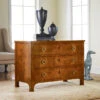 Modern History Three Drawer Walnut Commode
