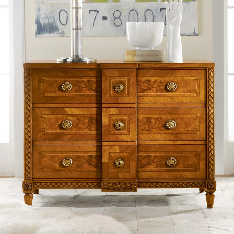 Modern History Walnut With Inlay Continental Commode 1 Modern History Walnut With Inlay Continental Commode