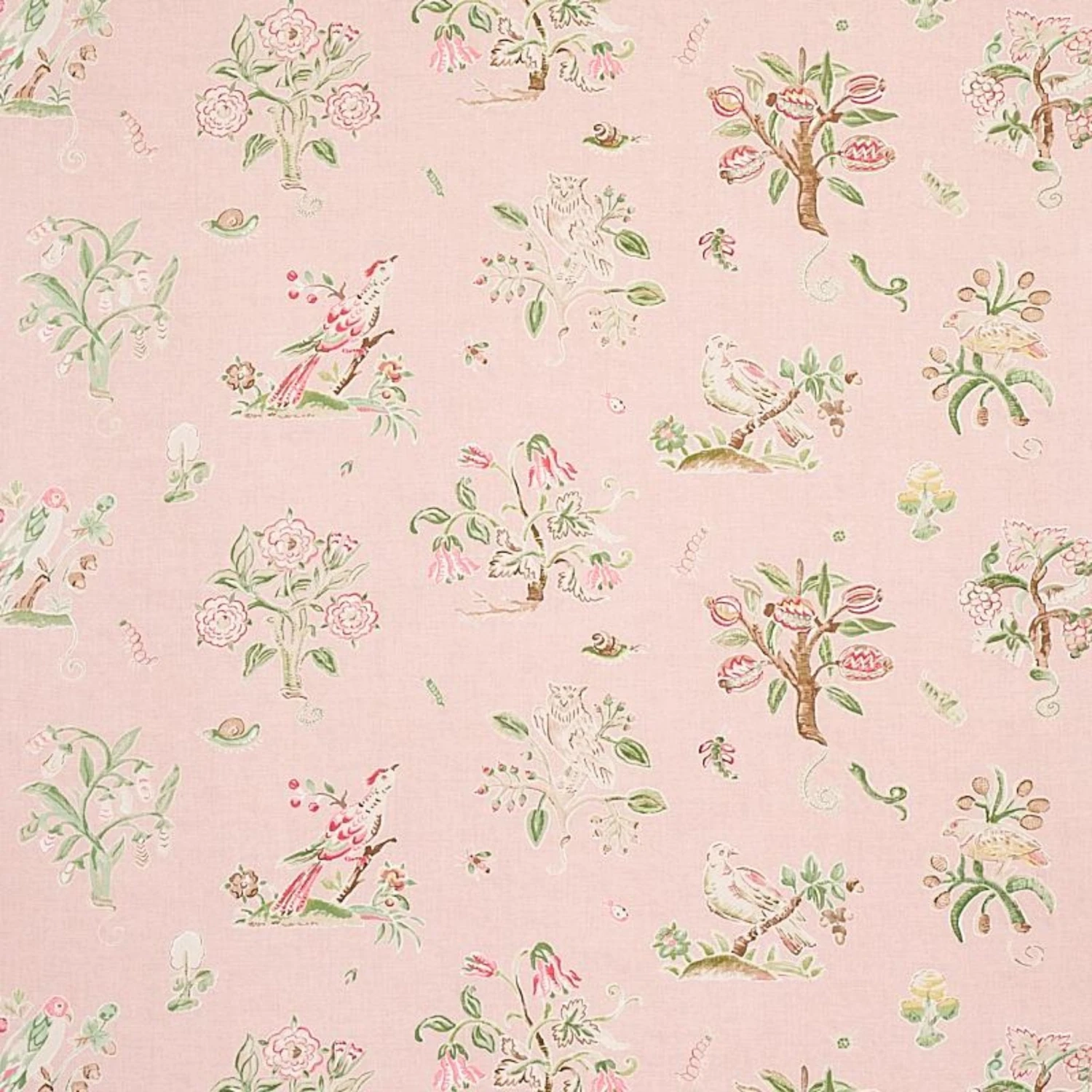 Schumacher Magical Menagerie In Blush Fabric 1 Schumacher Magical Menagerie In Blush Fabric