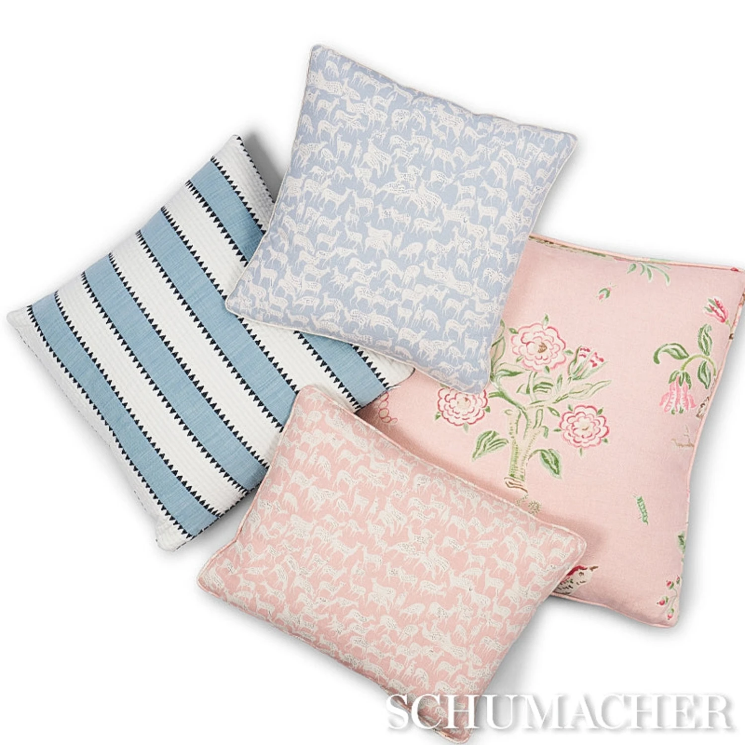 Schumacher Magical Menagerie In Blush Fabric 2 Schumacher Magical Menagerie In Blush Fabric - Image 2