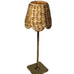 Micro Water Hyacinth Cordless Shade (Scalloped Base)