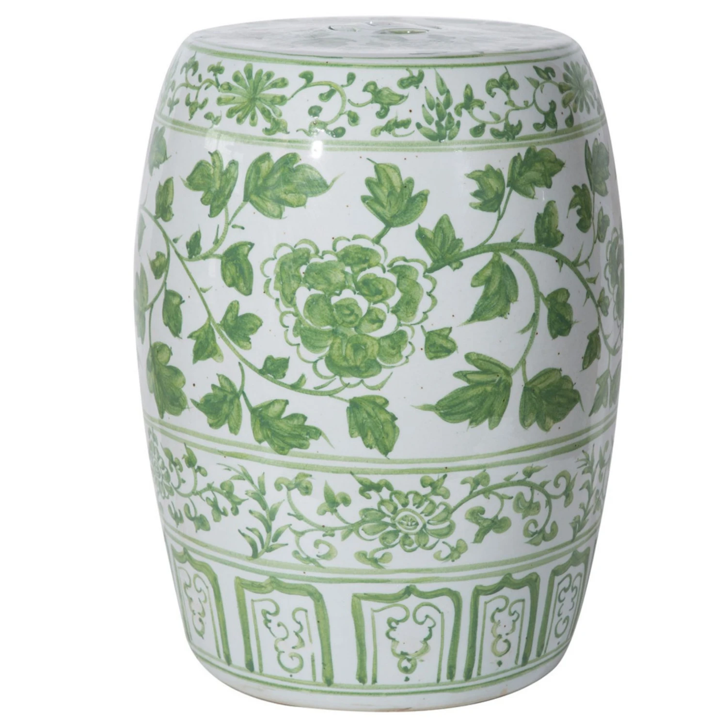 Mint Green Peony Porcelain Garden Stool 1 Mint Green Peony Porcelain Garden Stool