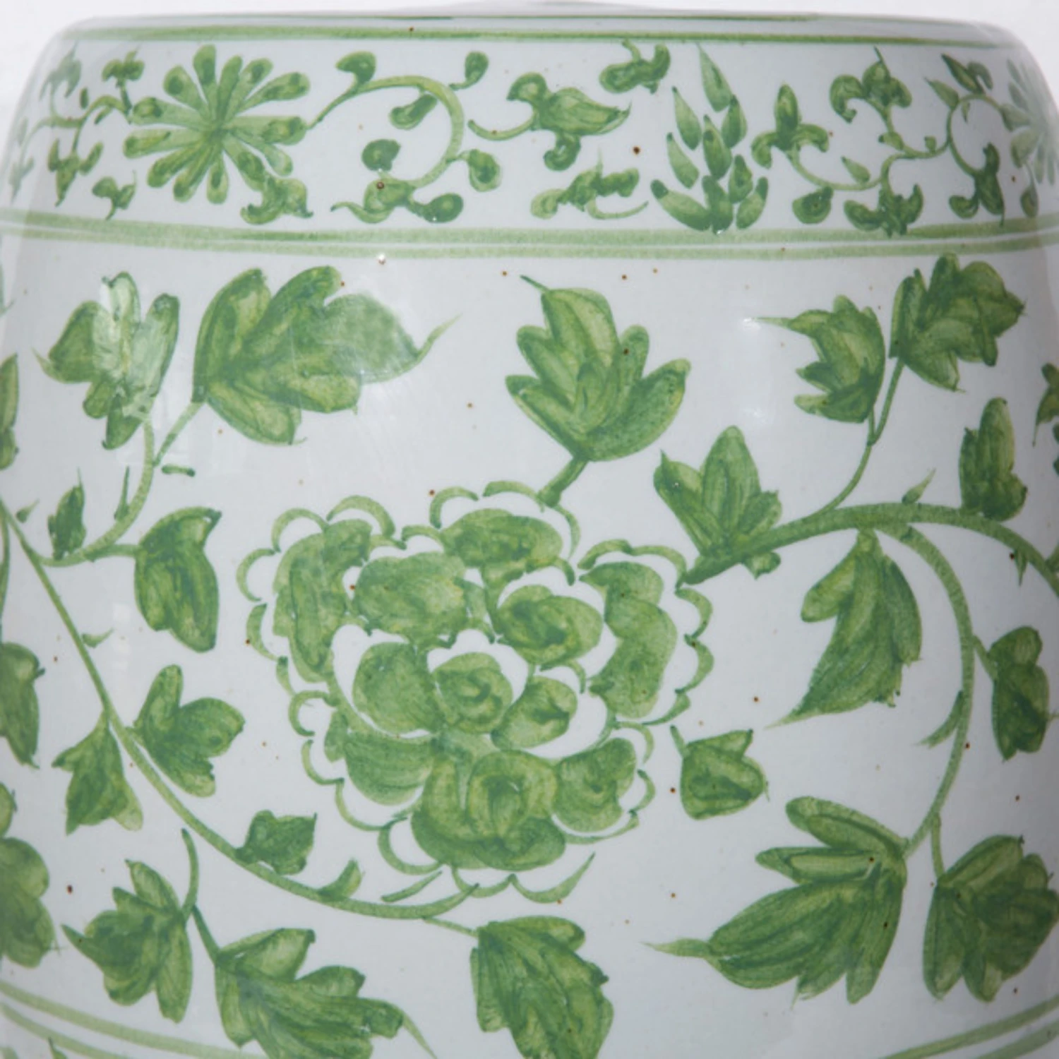 Mint Green Peony Porcelain Garden Stool 2 Mint Green Peony Porcelain Garden Stool - Image 2