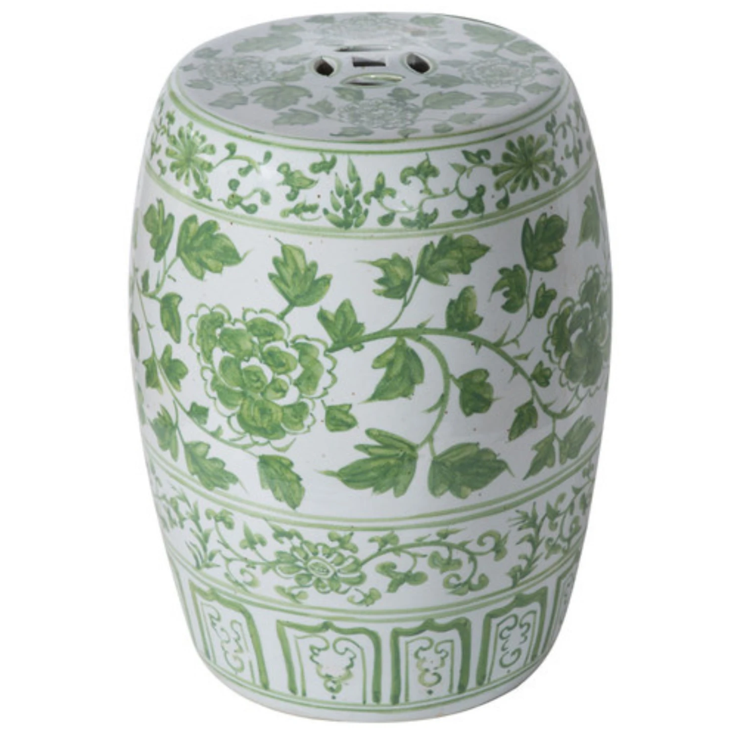 Mint Green Peony Porcelain Garden Stool 3 Mint Green Peony Porcelain Garden Stool - Image 3