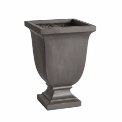 Small Fibreclay Beckett Square Footed Planter 11 Small Fibreclay Beckett Square Footed Planter -Famous Furniture Store N5UN05BK