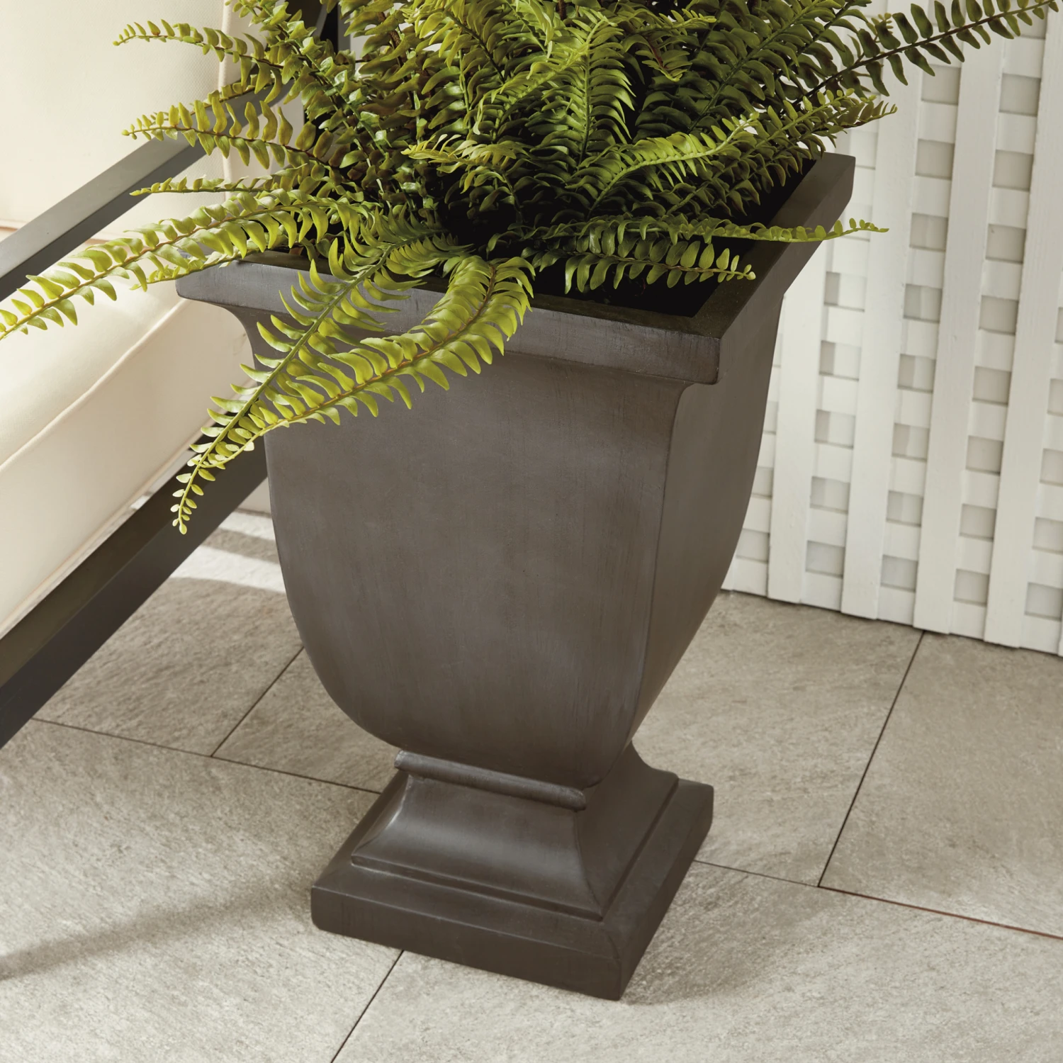 Large Fibreclay Beckett Square Footed Planter 4 Large Fibreclay Beckett Square Footed Planter - Image 4
