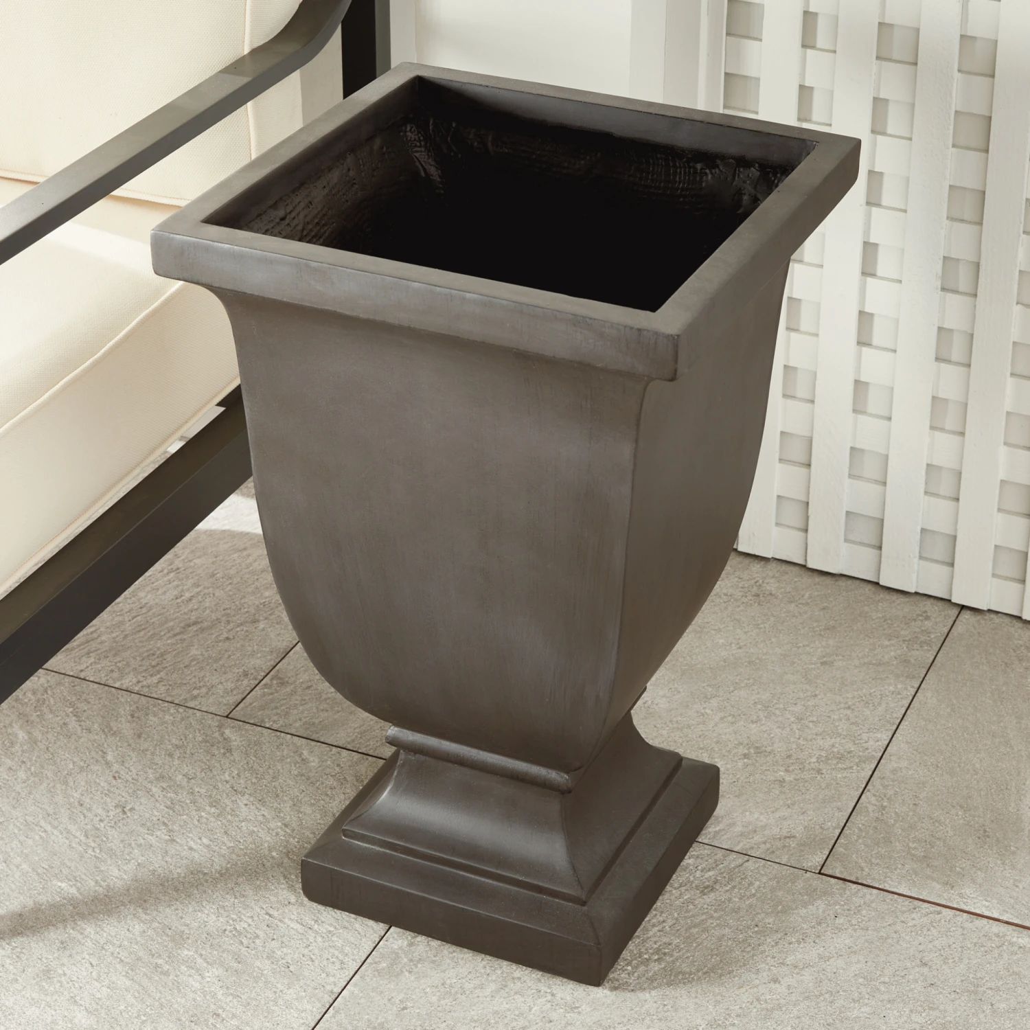 Large Fibreclay Beckett Square Footed Planter 5 Large Fibreclay Beckett Square Footed Planter - Image 5