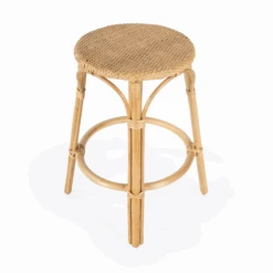 Natural Rattan Frame Counter Stool