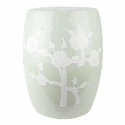 Pastel Green Cherry Blossom Garden Seat