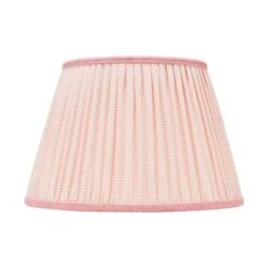 Pink Striped Pleated Lamp Shade - Available In Multiple Sizes
