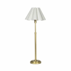 Polly Buffet Lamp With White Scalloped Shade
