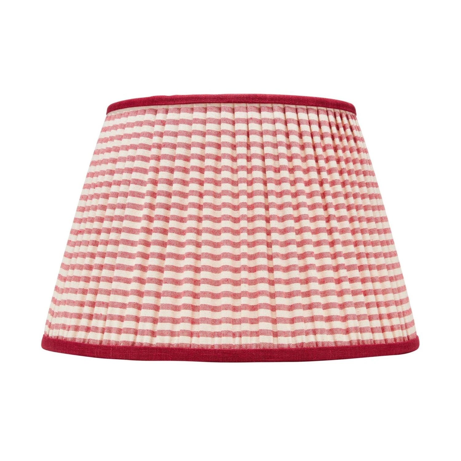 Red Striped Pleated Lamp Shade - Available In Multiple Sizes 1 Red Striped Pleated Lamp Shade - Available In Multiple Sizes