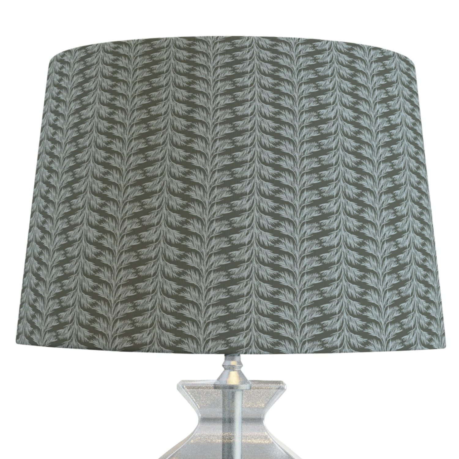 Sage Green Patterned Lampshade In Sabal Stripe 5 Sage Green Patterned Lampshade In Sabal Stripe - Image 5