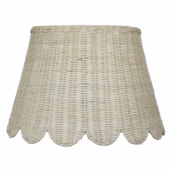 Scalloped Lampshade In Rattan