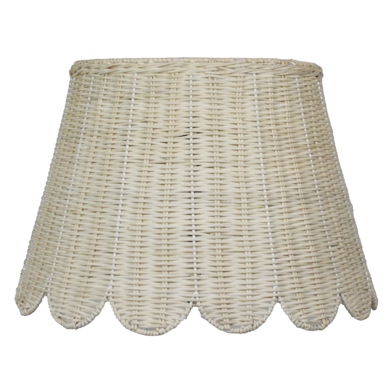 Scalloped Lampshade In Rattan 1 Scalloped Lampshade In Rattan