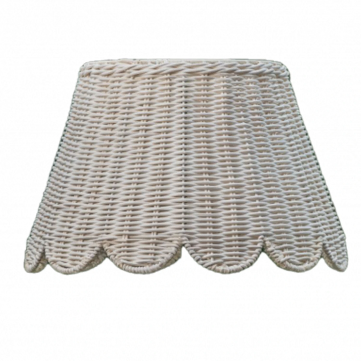 Scalloped Lampshade In Rattan 4 Scalloped Lampshade In Rattan - Image 4