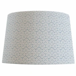 Sky Blue Patterned Lampshade In Sea Star