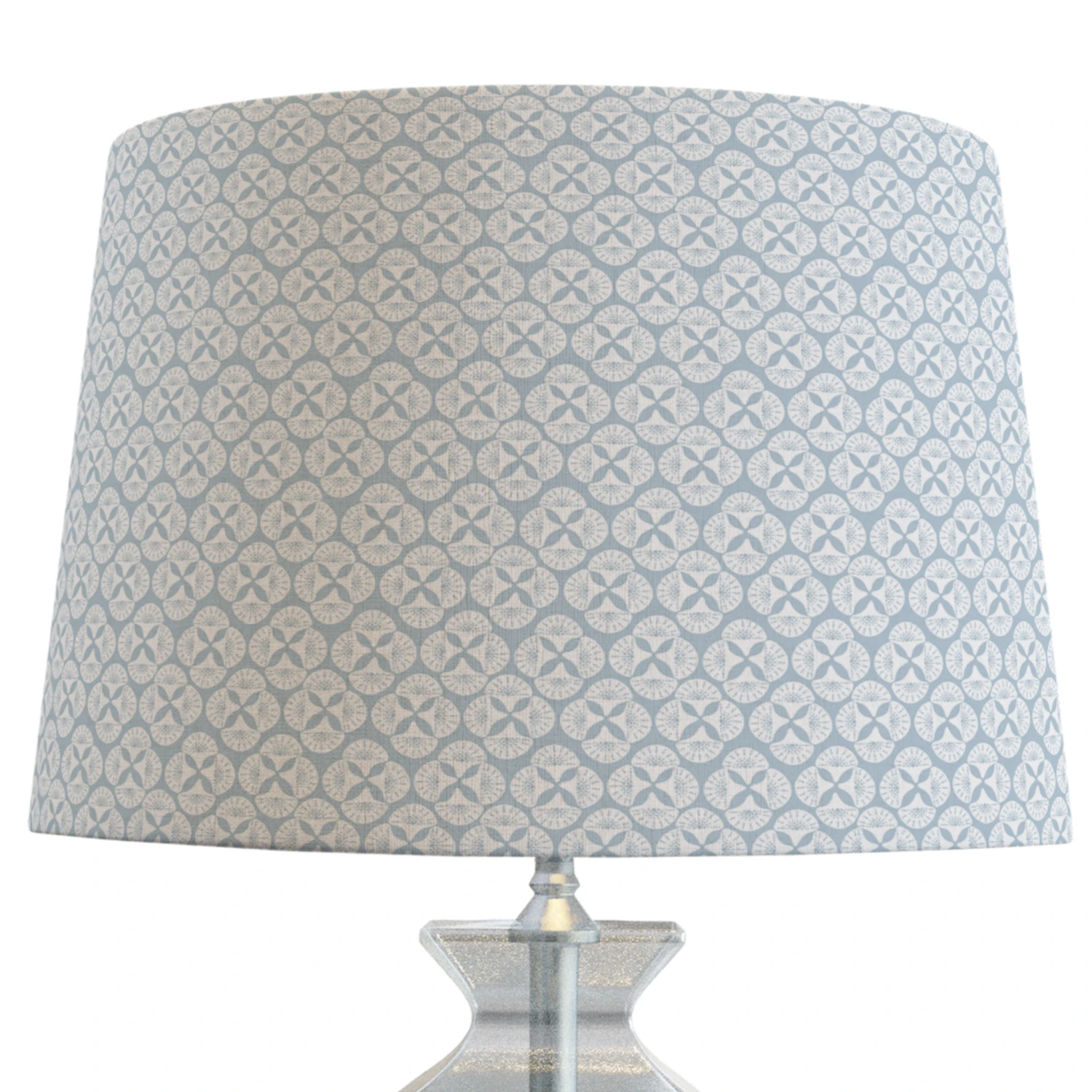Sky Blue Patterned Lampshade In Sea Star 5 Sky Blue Patterned Lampshade In Sea Star - Image 5