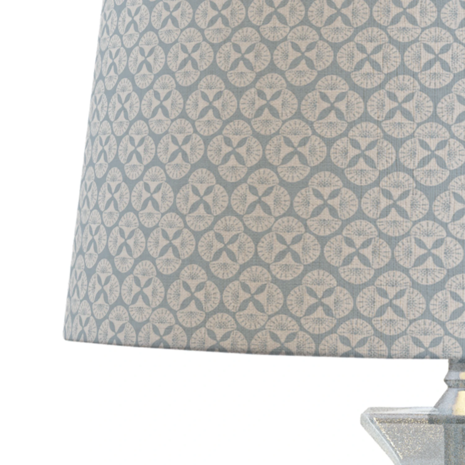 Sky Blue Patterned Lampshade In Sea Star 3 Sky Blue Patterned Lampshade In Sea Star - Image 3