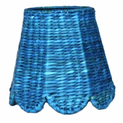 Small Seagrass Cordless Shade Cover (Scalloped In Blue) 6 Small Seagrass Cordless Shade Cover (Scalloped In Blue) -Famous Furniture Store Small Seagrass Cordless Shade Cover Scalloped in Blue The Well Appointed House 1