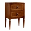 Small Two Drawer Walnut Commode With Inlay