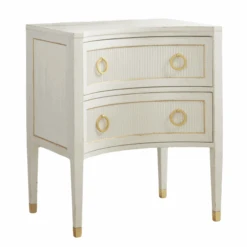 Swedish Reeded Two Drawer Nightstand
