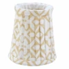 Tan & White Floral Round Pleated Sconce Shade