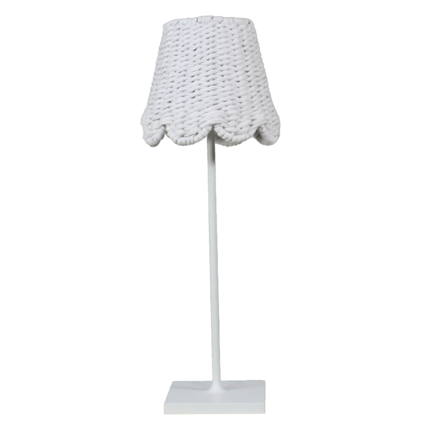 Twisted Paper Cordless Shade, Scalloped In White - Image 2