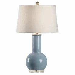 Sky Blue Glaze Ceramic Table Lamp