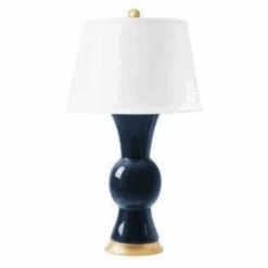 Glossy Navy Blue Tao Lamp Base