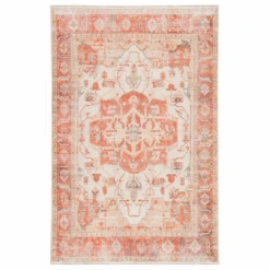 Rhoda Rea Rug In Orange And Gray