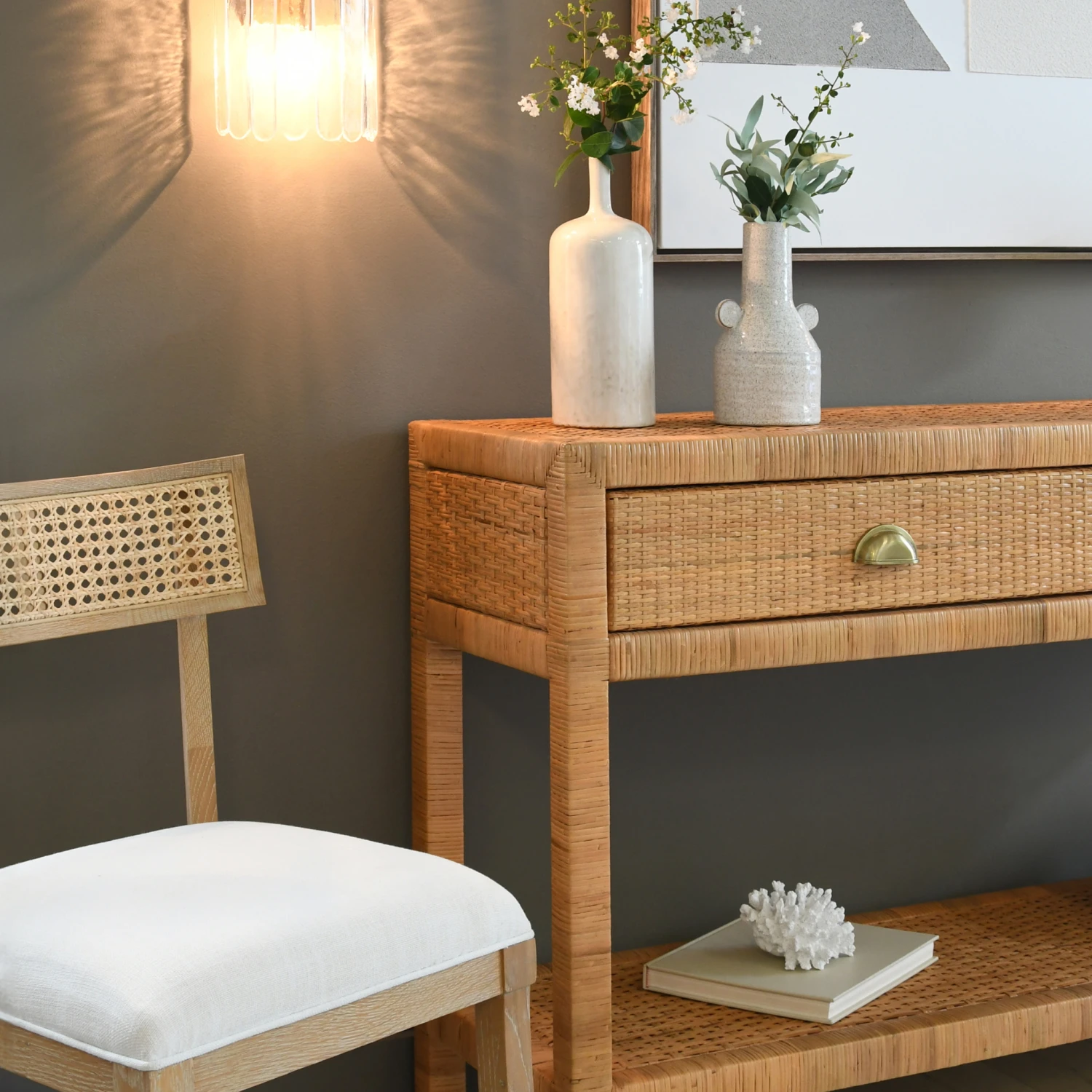 Britta Cane Back With Cerused Oak Finished Dining Chair 2 Britta Cane Back With Cerused Oak Finished Dining Chair - Image 2