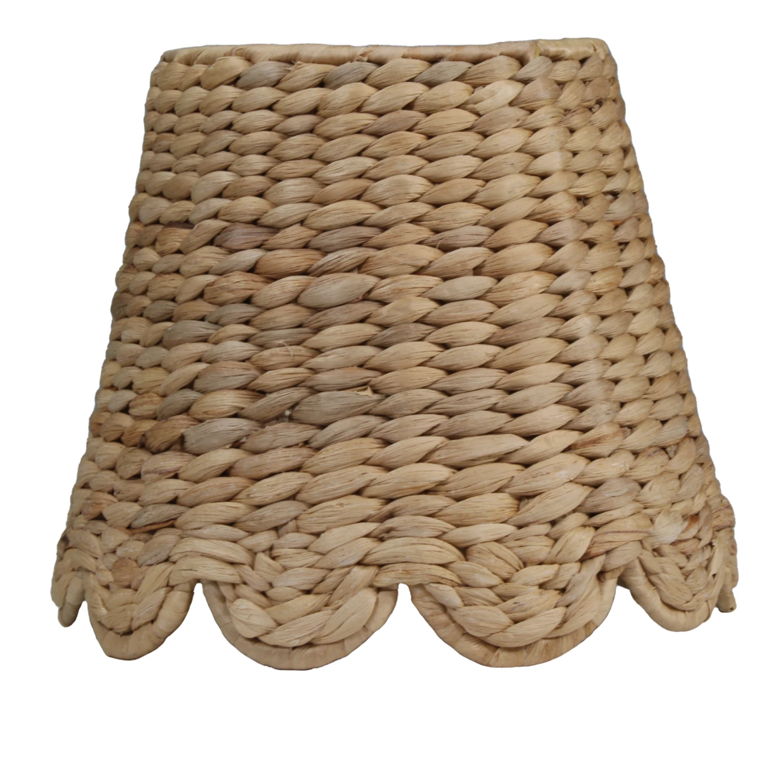 Water Hyacinth Cordless Shade, Scalloped In Natural 1 Water Hyacinth Cordless Shade, Scalloped In Natural