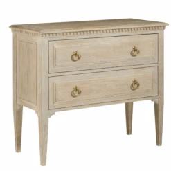 Modern History Two Drawer Weathered Oak Commode