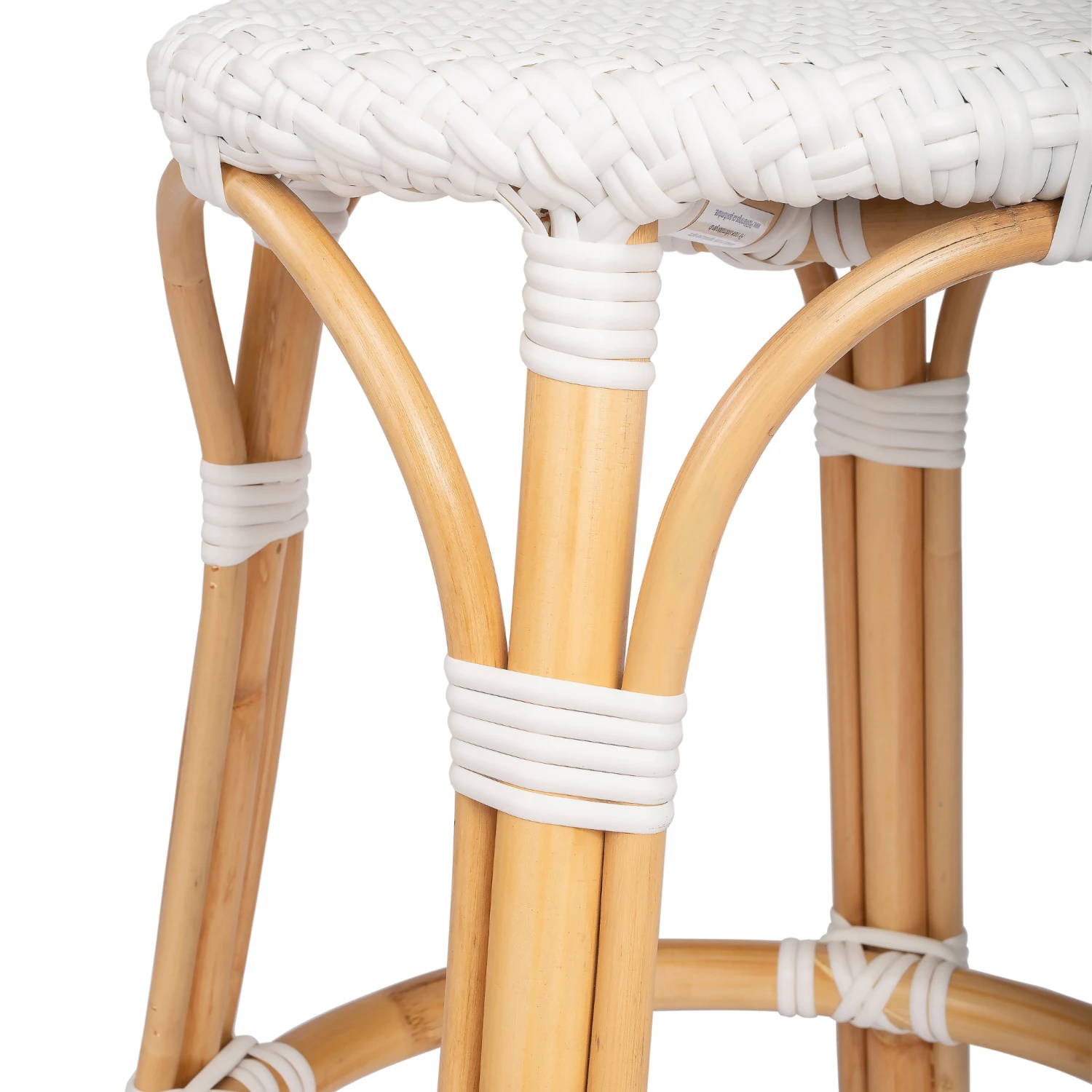 White Rattan Frame Counter Stool 3 White Rattan Frame Counter Stool - Image 3