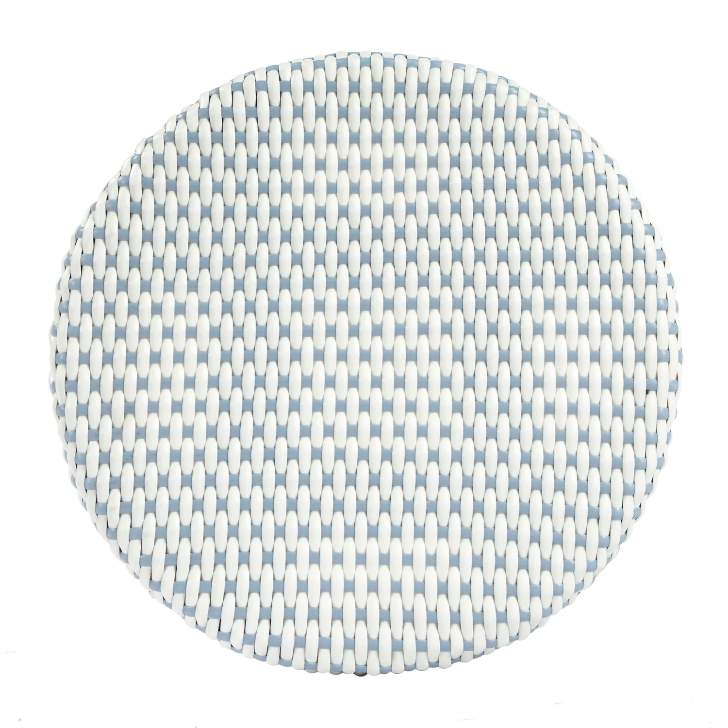 White And Sky Blue Rattan Frame Bar Stool 3 White And Sky Blue Rattan Frame Bar Stool - Image 3