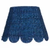 Woven Seagrass Lampshade, Scallopedin Navy