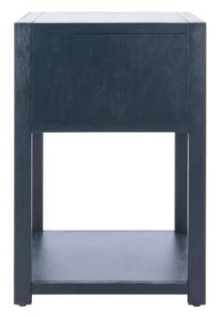 Safavieh Acacia Wood One Drawer Contemporary Nightstand In Navy -Famous Furniture Store acacia wood one drawer contemporary nightstand in navy nightstands and chests the well appointed house 3