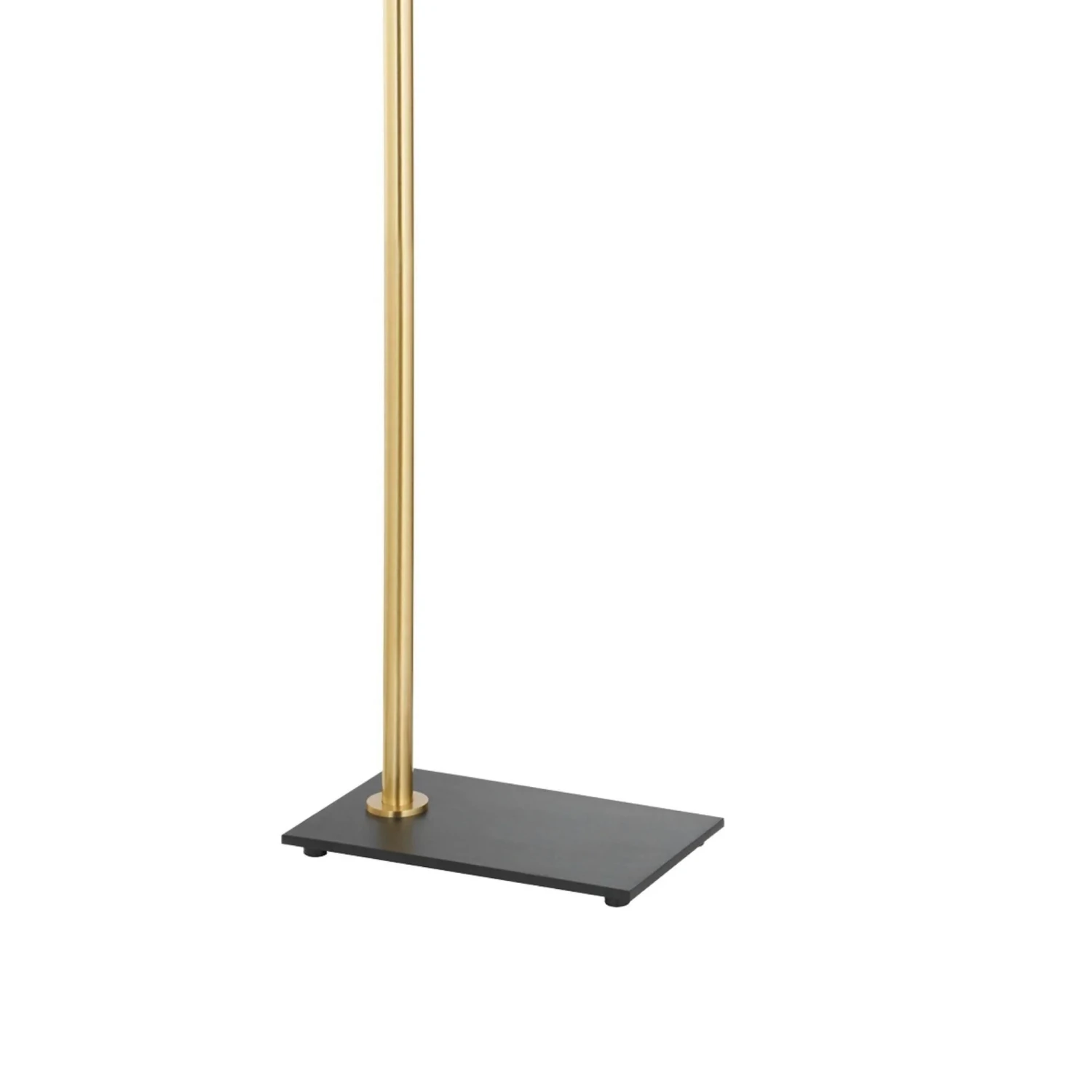 Aged Brass Lauren Floor Lamp With Woven Rattan Shade 2 Aged Brass Lauren Floor Lamp With Woven Rattan Shade - Image 2