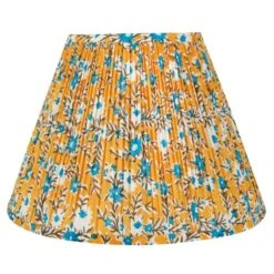 Alderley Yellow & Blue Floral Fabric Lampshade